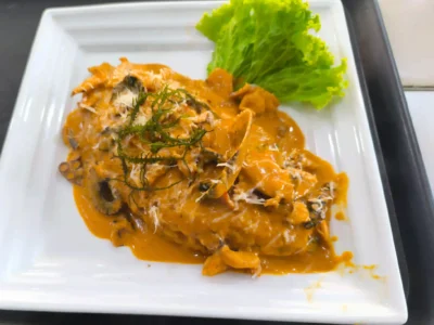 Tacu Tacu en salsa de mariscos