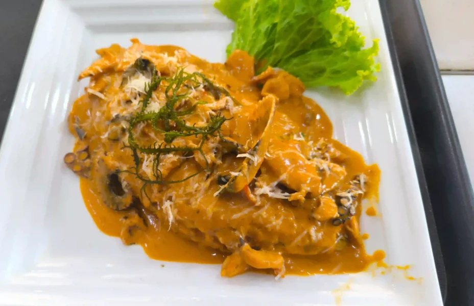 Tacu Tacu en salsa de mariscos